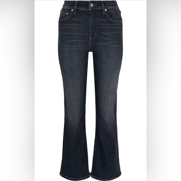 Current/Elliott Sz 26 The Boulevard Crop Bootcut Jeans in Graphite - Picture 3 of 9